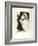 Half-Length Portrait of a Seated Woman, Smoking a Cigarette, Facing Left, C.1900-Paul Cesar Helleu-Framed Giclee Print