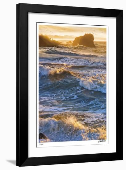 Half Moon Bay Breakers-Donald Satterlee-Framed Giclee Print