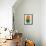 Half Moons and Tangerine Circle-Eline Isaksen-Framed Stretched Canvas displayed on a wall