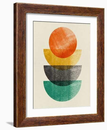 Half Moons and Tangerine Circle-Eline Isaksen-Framed Art Print