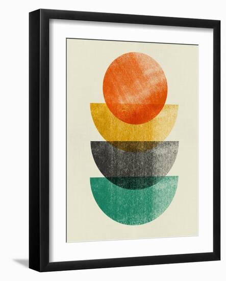 Half Moons and Tangerine Circle-Eline Isaksen-Framed Art Print