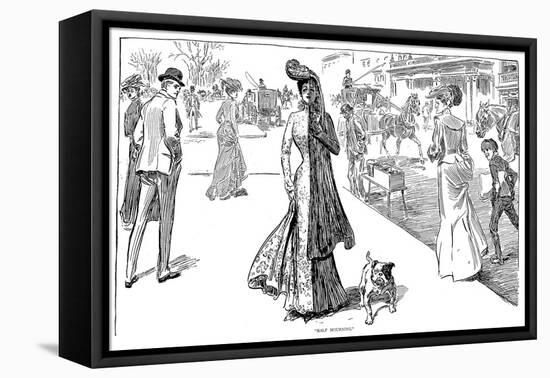 Half Mourning-Charles Dana Gibson-Framed Premier Image Canvas