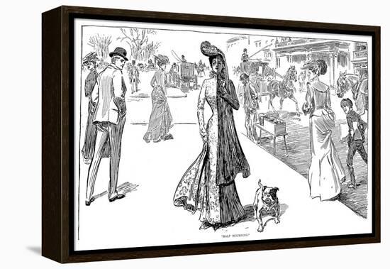 Half Mourning-Charles Dana Gibson-Framed Premier Image Canvas