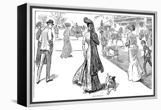 Half Mourning-Charles Dana Gibson-Framed Premier Image Canvas