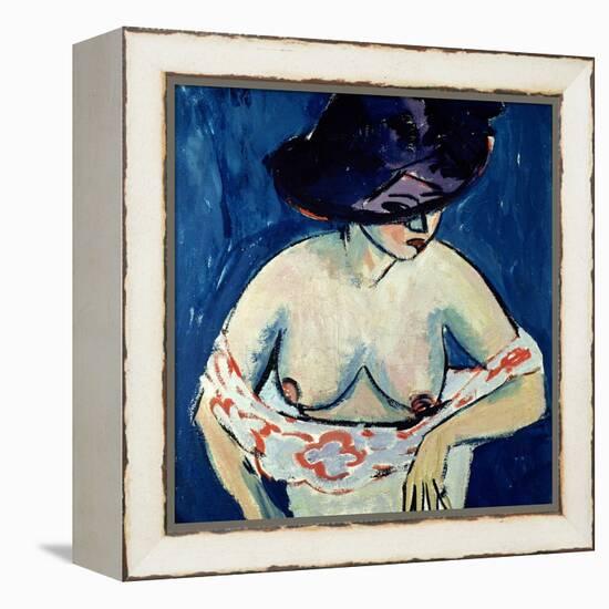 Half-Naked Woman with a Hat, 1911-Ernst Ludwig Kirchner-Framed Premier Image Canvas