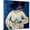 Half-Naked Woman with a Hat, 1911-Ernst Ludwig Kirchner-Mounted Giclee Print