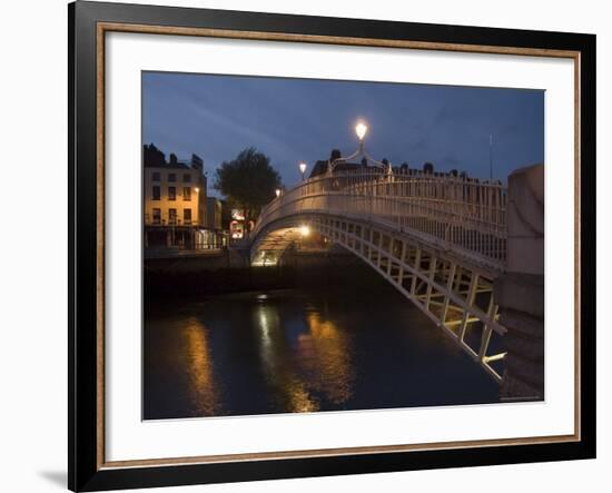 Half Penny Bridge Over Liffey River, Dublin, County Dublin, Republic of Ireland-Sergio Pitamitz-Framed Photographic Print
