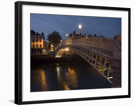 Half Penny Bridge Over Liffey River, Dublin, County Dublin, Republic of Ireland-Sergio Pitamitz-Framed Photographic Print