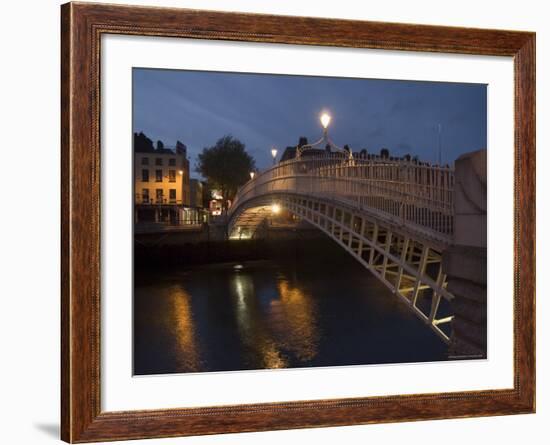 Half Penny Bridge Over Liffey River, Dublin, County Dublin, Republic of Ireland-Sergio Pitamitz-Framed Photographic Print