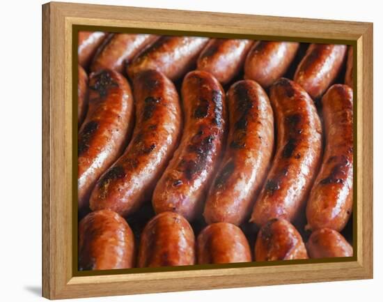 Half-Smokes, the Washington DC Style Sausage.-Jon Hicks-Framed Premier Image Canvas