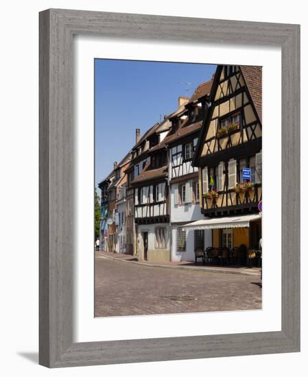 Half Timbered Buildings Along the Quai De La Poissonnerie, Colmar, Haut Rhin, Alsace, France-Richardson Peter-Framed Photographic Print