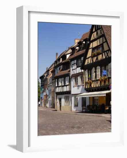 Half Timbered Buildings Along the Quai De La Poissonnerie, Colmar, Haut Rhin, Alsace, France-Richardson Peter-Framed Photographic Print