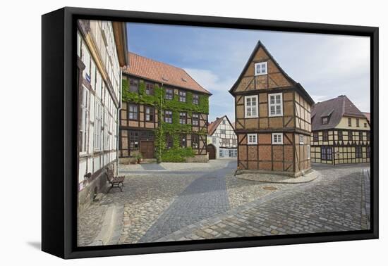 Half-Timbered House 'Am Finkenherd' in the Historical Old Town of Quedlinburg in Saxony-Anhalt-Uwe Steffens-Framed Premier Image Canvas