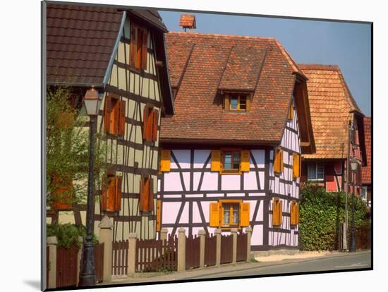 Half Timbered Houses, Alsace, France-David Barnes-Mounted Photographic Print