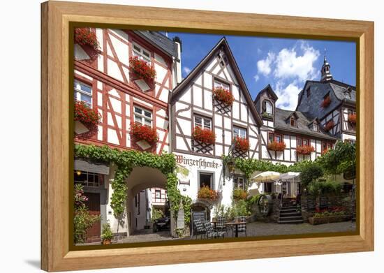 Half-Timbered Houses, City Centre, Beilstein, Moselle River, Rhineland-Palatinate, Germany-Chris Seba-Framed Premier Image Canvas