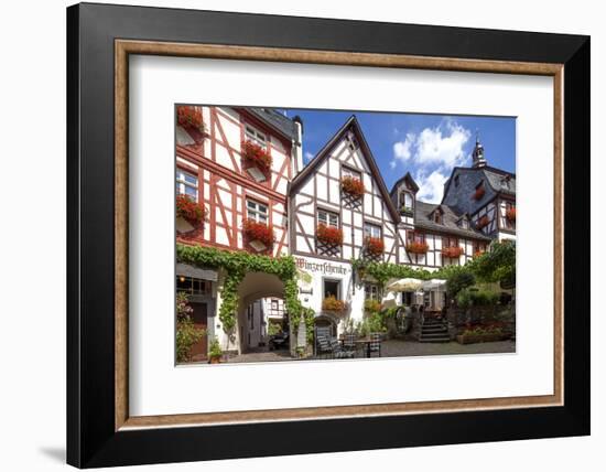 Half-Timbered Houses, City Centre, Beilstein, Moselle River, Rhineland-Palatinate, Germany-Chris Seba-Framed Photographic Print