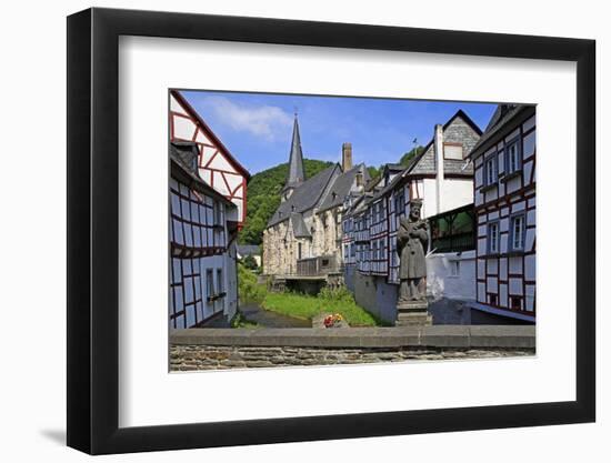 Half-timbered Houses in Monreal on River Elz, Eifel, Rhineland-Palatinate, Germany, Europe-Hans-Peter Merten-Framed Photographic Print