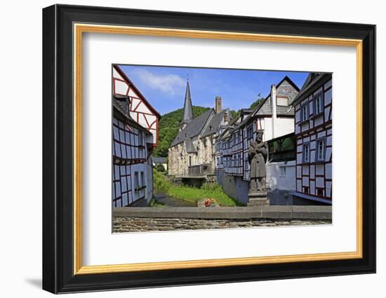 Half-timbered Houses in Monreal on River Elz, Eifel, Rhineland-Palatinate, Germany, Europe-Hans-Peter Merten-Framed Photographic Print