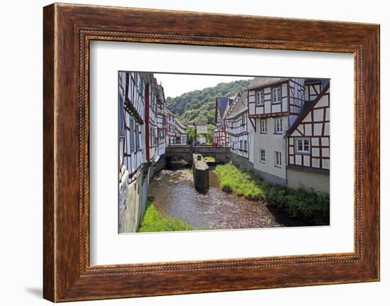 Half-timbered Houses in Monreal on River Elz, Eifel, Rhineland-Palatinate, Germany, Europe-Hans-Peter Merten-Framed Photographic Print