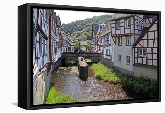 Half-timbered Houses in Monreal on River Elz, Eifel, Rhineland-Palatinate, Germany, Europe-Hans-Peter Merten-Framed Premier Image Canvas