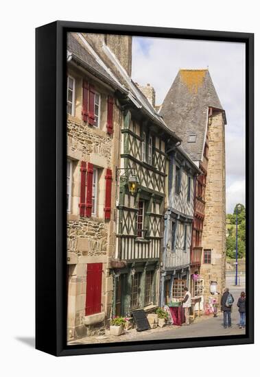 Half Timbered Houses, Old Town, Treguier, Cotes D'Armor, Brittany, France, Europe-Guy Thouvenin-Framed Premier Image Canvas