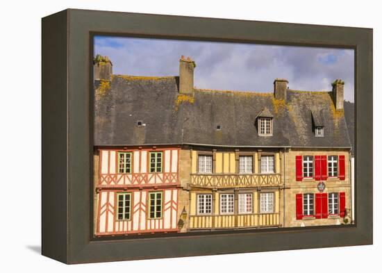 Half Timbered Houses, Old Town, Treguier, Cotes D'Armor, Brittany, France, Europe-Guy Thouvenin-Framed Premier Image Canvas