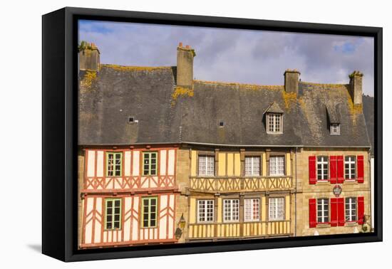 Half Timbered Houses, Old Town, Treguier, Cotes D'Armor, Brittany, France, Europe-Guy Thouvenin-Framed Premier Image Canvas