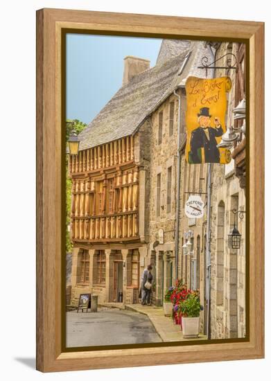 Half Timbered Houses, Old Town, Treguier, Cotes D'Armor, Brittany, France, Europe-Guy Thouvenin-Framed Premier Image Canvas