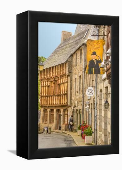 Half Timbered Houses, Old Town, Treguier, Cotes D'Armor, Brittany, France, Europe-Guy Thouvenin-Framed Premier Image Canvas