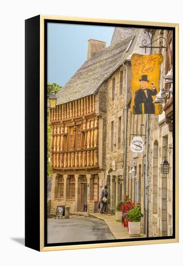 Half Timbered Houses, Old Town, Treguier, Cotes D'Armor, Brittany, France, Europe-Guy Thouvenin-Framed Premier Image Canvas