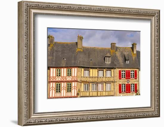 Half Timbered Houses, Old Town, Treguier, Cotes D'Armor, Brittany, France, Europe-Guy Thouvenin-Framed Photographic Print