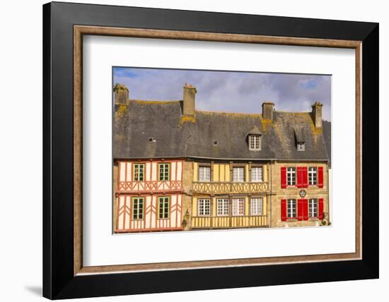 Half Timbered Houses, Old Town, Treguier, Cotes D'Armor, Brittany, France, Europe-Guy Thouvenin-Framed Photographic Print