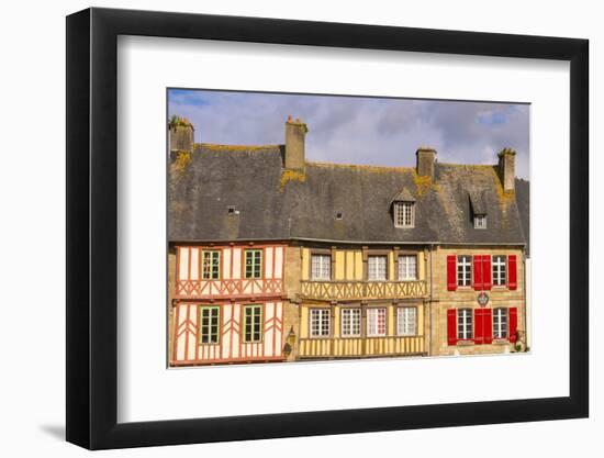 Half Timbered Houses, Old Town, Treguier, Cotes D'Armor, Brittany, France, Europe-Guy Thouvenin-Framed Photographic Print