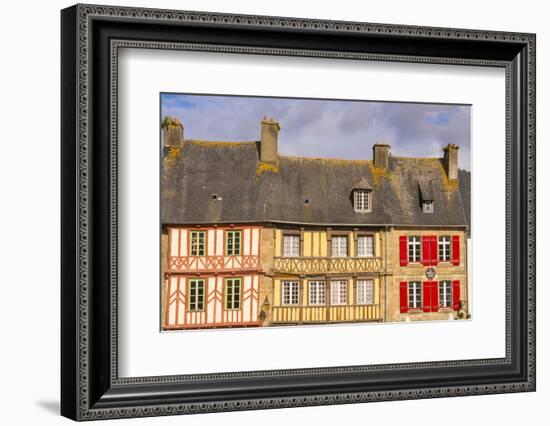 Half Timbered Houses, Old Town, Treguier, Cotes D'Armor, Brittany, France, Europe-Guy Thouvenin-Framed Photographic Print