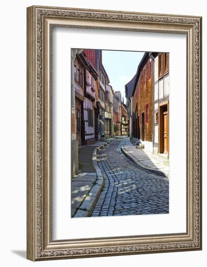 Half-Timbered Houses, Quedlinburg, UNESCO World Heritage Site, Harz, Saxony-Anhalt, Germany, Europe-G & M Therin-Weise-Framed Photographic Print