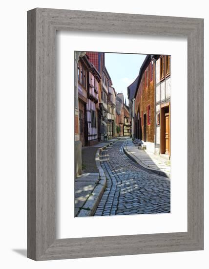 Half-Timbered Houses, Quedlinburg, UNESCO World Heritage Site, Harz, Saxony-Anhalt, Germany, Europe-G & M Therin-Weise-Framed Photographic Print