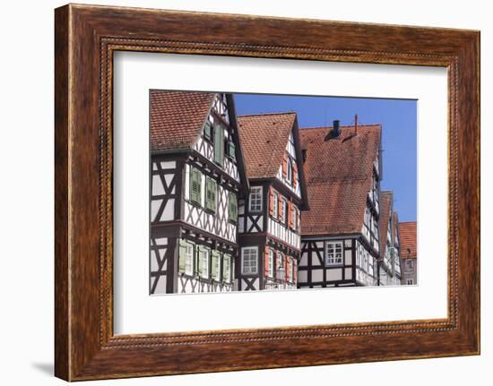 Half-Timbered Houses, Schorndorf, Schurwald Wooded Mountain Range, Baden Wurttemberg, Germany-Markus Lange-Framed Photographic Print