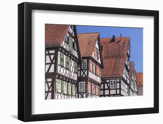 Half-Timbered Houses, Schorndorf, Schurwald Wooded Mountain Range, Baden Wurttemberg, Germany-Markus Lange-Framed Photographic Print