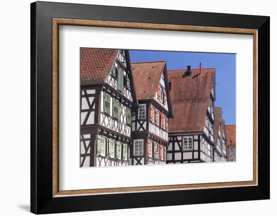 Half-Timbered Houses, Schorndorf, Schurwald Wooded Mountain Range, Baden Wurttemberg, Germany-Markus Lange-Framed Photographic Print