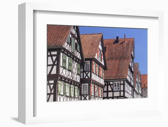 Half-Timbered Houses, Schorndorf, Schurwald Wooded Mountain Range, Baden Wurttemberg, Germany-Markus Lange-Framed Photographic Print