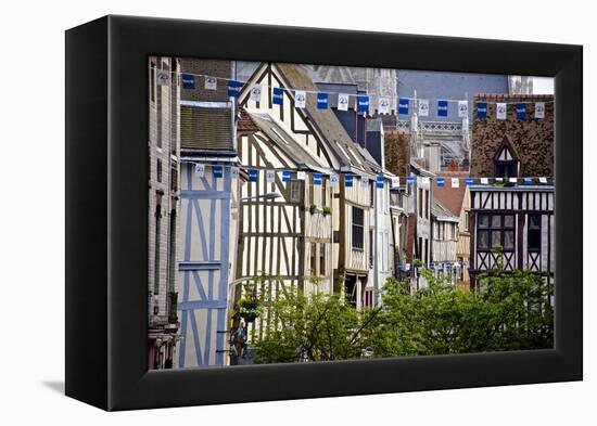 Half Timbered Norman Facades, Rouen, Normandy, France, Europe-Guy Thouvenin-Framed Premier Image Canvas