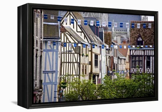 Half Timbered Norman Facades, Rouen, Normandy, France, Europe-Guy Thouvenin-Framed Premier Image Canvas