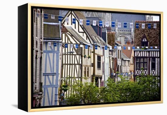 Half Timbered Norman Facades, Rouen, Normandy, France, Europe-Guy Thouvenin-Framed Premier Image Canvas