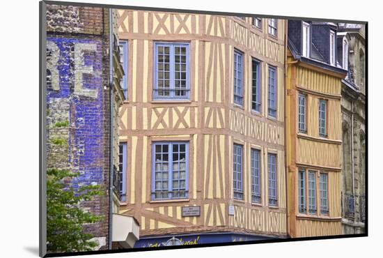 Half Timbered Norman Facades, Rouen, Normandy, France, Europe-Guy Thouvenin-Mounted Photographic Print