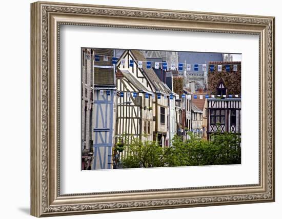 Half Timbered Norman Facades, Rouen, Normandy, France, Europe-Guy Thouvenin-Framed Photographic Print