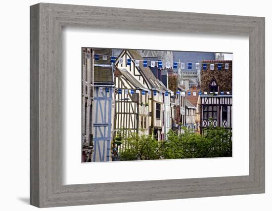 Half Timbered Norman Facades, Rouen, Normandy, France, Europe-Guy Thouvenin-Framed Photographic Print