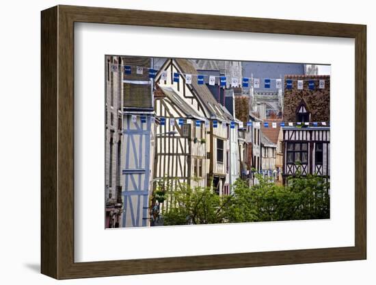 Half Timbered Norman Facades, Rouen, Normandy, France, Europe-Guy Thouvenin-Framed Photographic Print