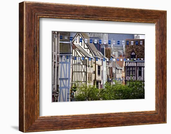 Half Timbered Norman Facades, Rouen, Normandy, France, Europe-Guy Thouvenin-Framed Photographic Print