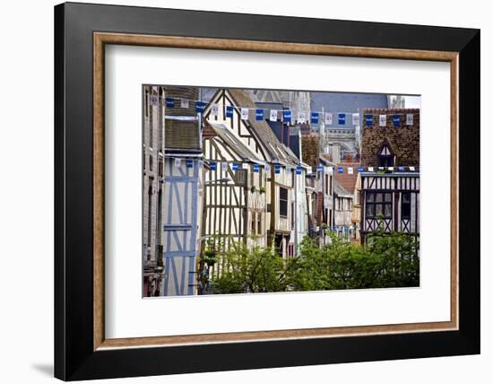 Half Timbered Norman Facades, Rouen, Normandy, France, Europe-Guy Thouvenin-Framed Photographic Print