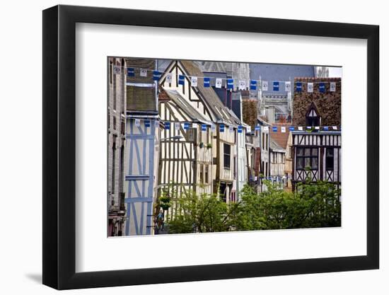 Half Timbered Norman Facades, Rouen, Normandy, France, Europe-Guy Thouvenin-Framed Photographic Print